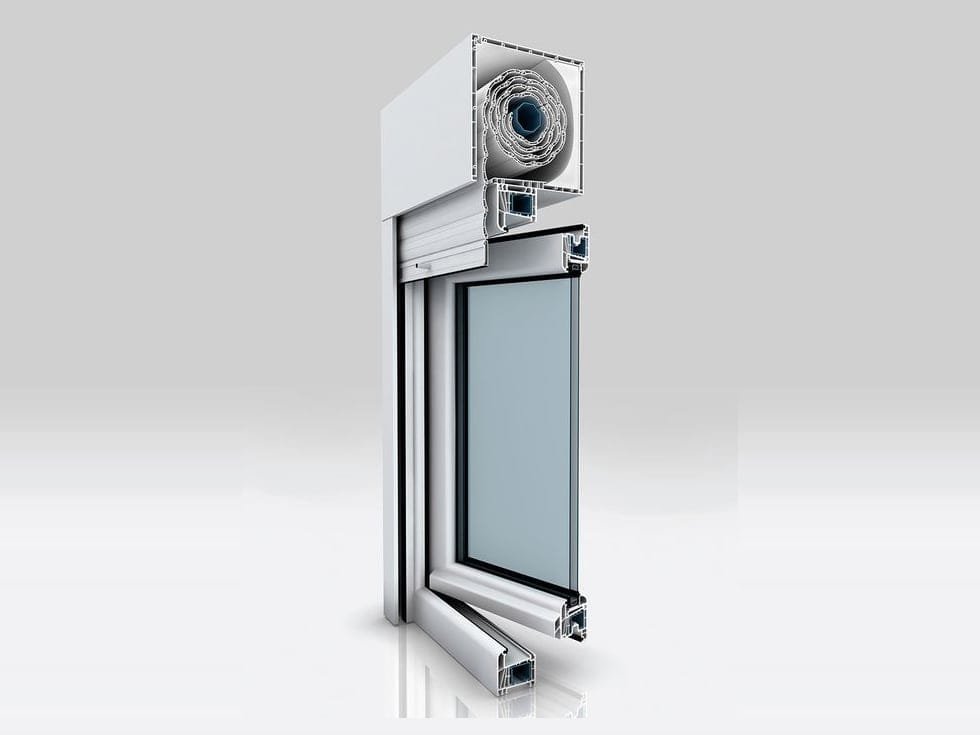 Ventana compacto con cajón de persiana aislado