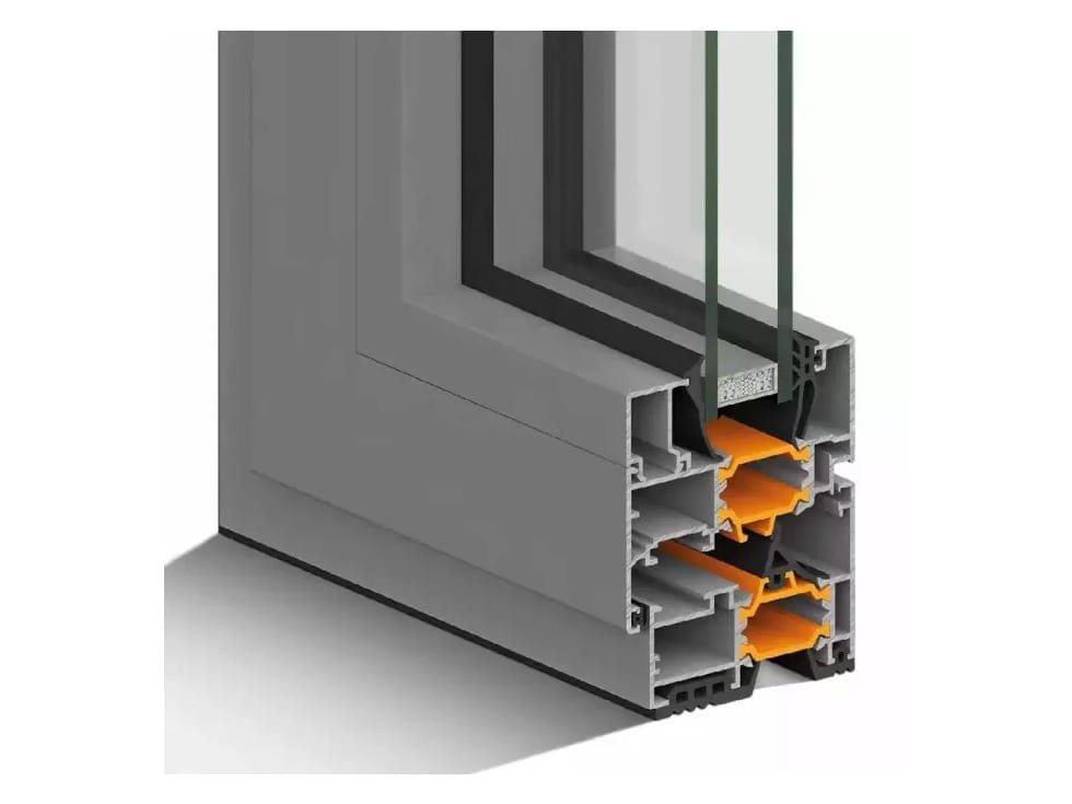 Perfil de aluminio con la varilla aislante de la rotura de puente térmico